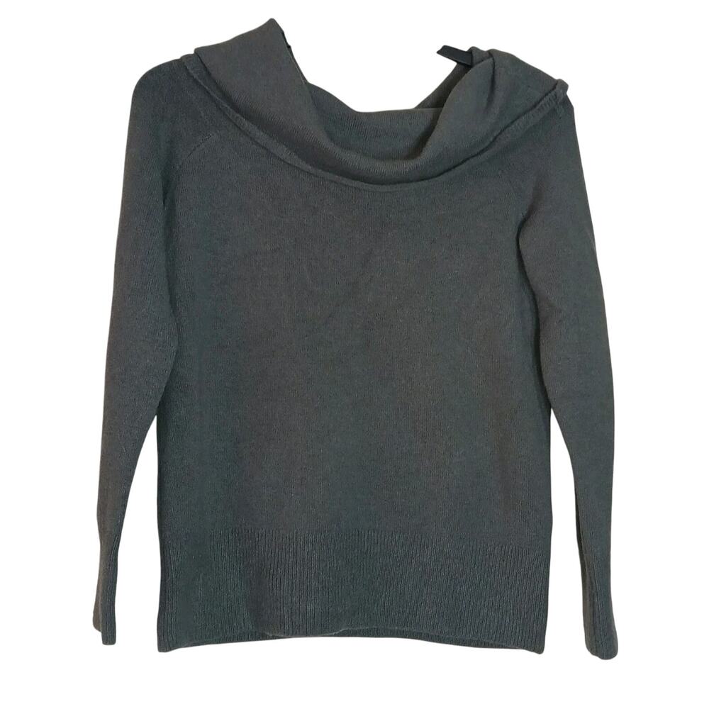Bailey 44 Cowl Neck Sweater Women's Gray Soft Stretchy Wool Alpaca Blend Medium
